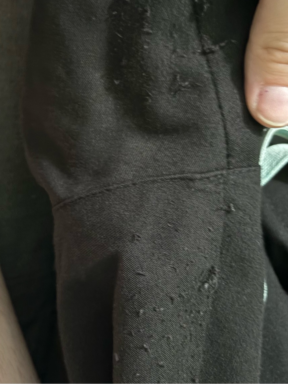 Grade-Malade__Julieta Straight Cut Scrub Pants in Black with Mint Drawstring - Picture 4 of 4